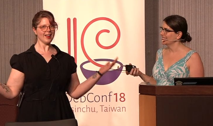 Karen Sandler and Molly de Blanc present at DebConf18