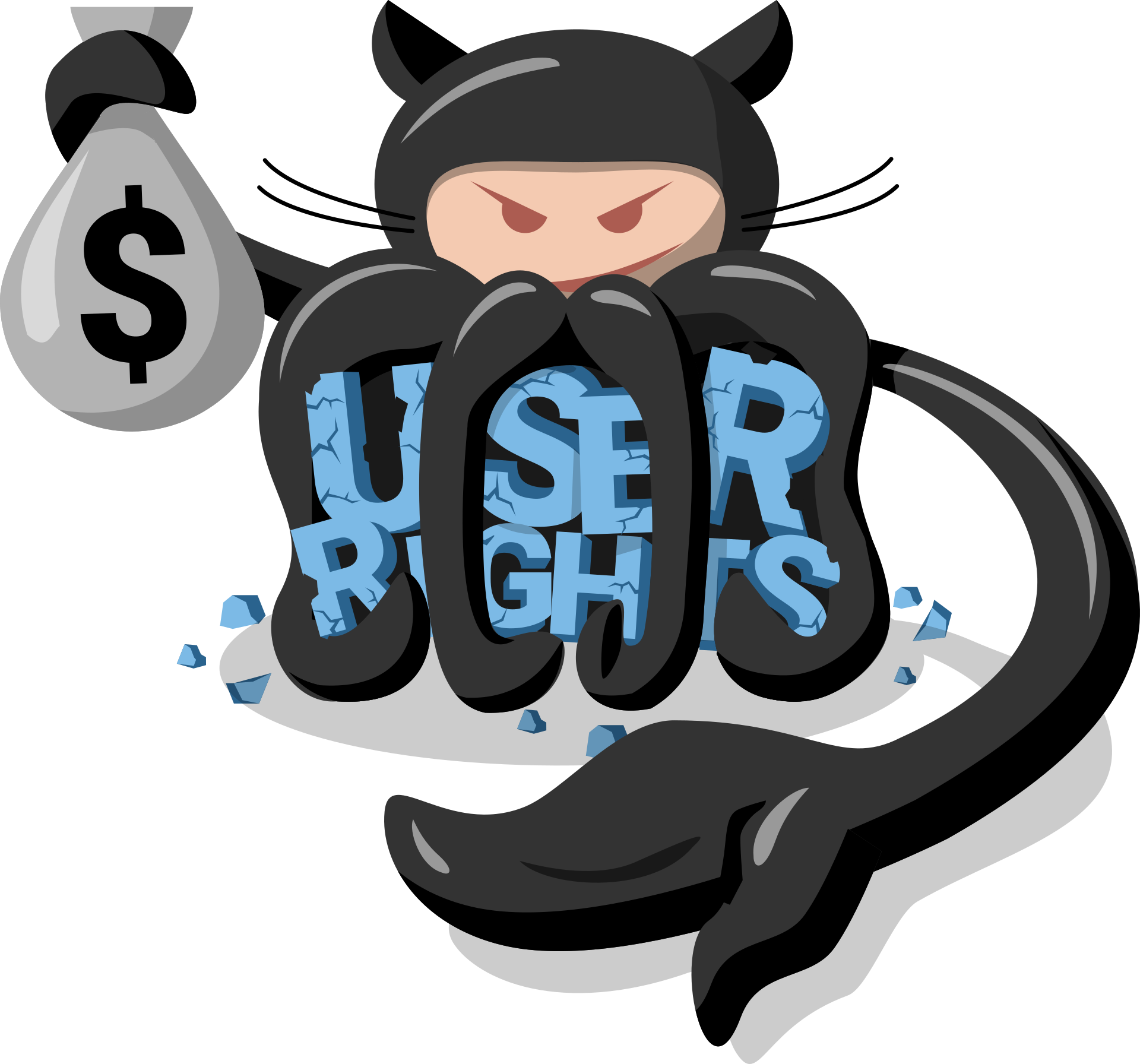 Logo of the GiveUpGitHub campaign 