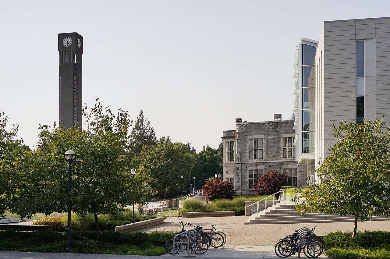 Outside photograph of the UBC clock tower