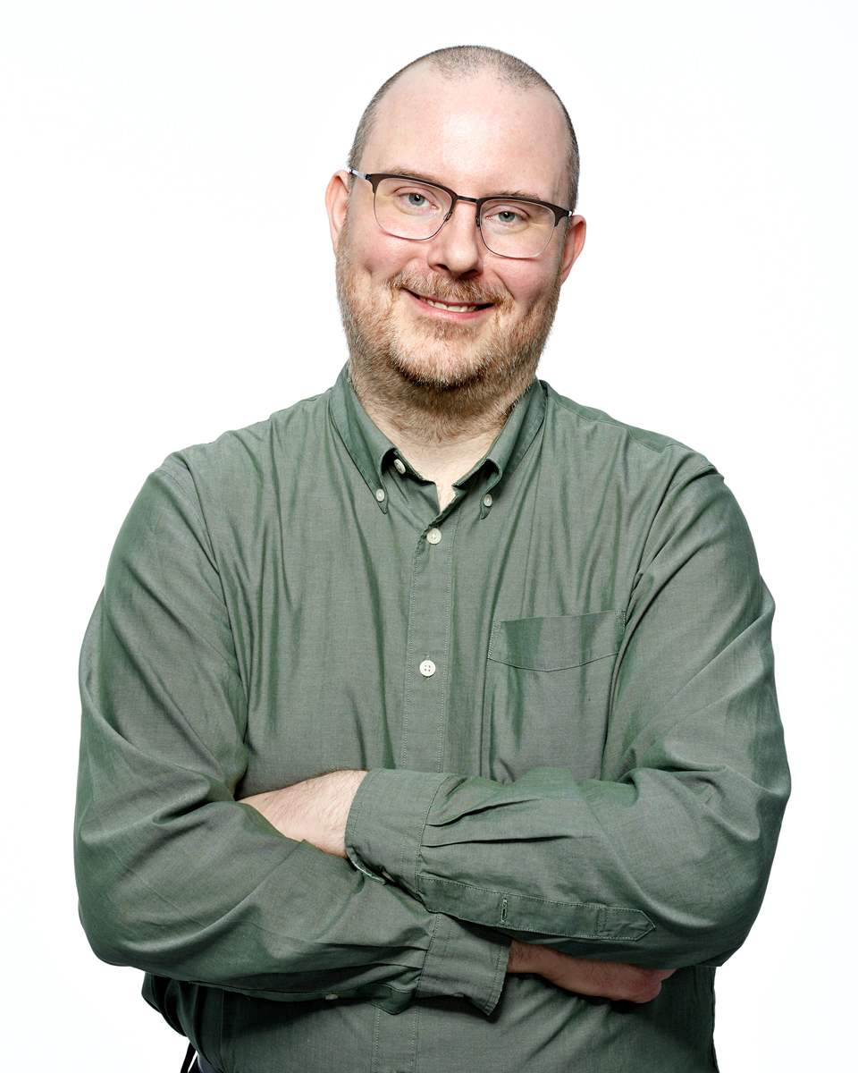 Image of Bradley M. Kuhn taken on 2017-03-04 during the Faces of Open Source photo shoot